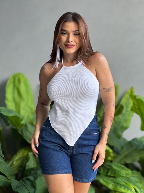 Blusa Tricot Melissa Frente Única OFF WHITE - LOJA TUTTI FRUTTI