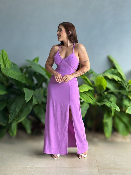 Vestido Longo Aria LAVANDA - LOJA TUTTI FRUTTI