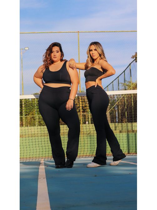 Calça Flare K2b Plus Size - Iza PRETO - LOJA TUTTI FRUTTI