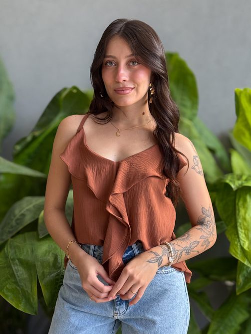 Blusa Bata Raquel CAPUCCINO - LOJA TUTTI FRUTTI