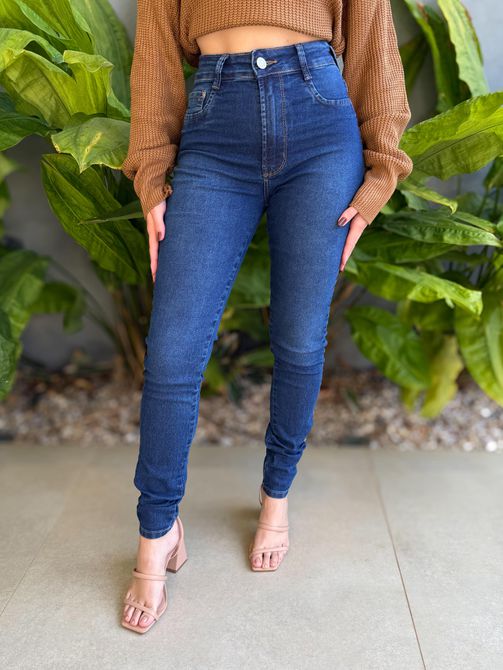 Calça Jeans Skinny Carmen 2418 LAVAGEM ESCURA - LOJA TUTTI FRUTTI