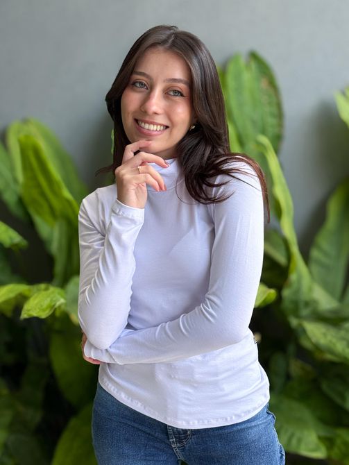 Blusa Segunda Pele Manga Longa em Viscolycra Gola ... - LOJA TUTTI FRUTTI