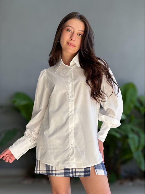 Camisa Sueli OFF WHITE - LOJA TUTTI FRUTTI