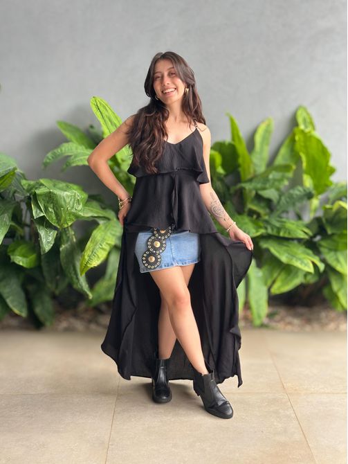 Bata Boho PRETO - LOJA TUTTI FRUTTI