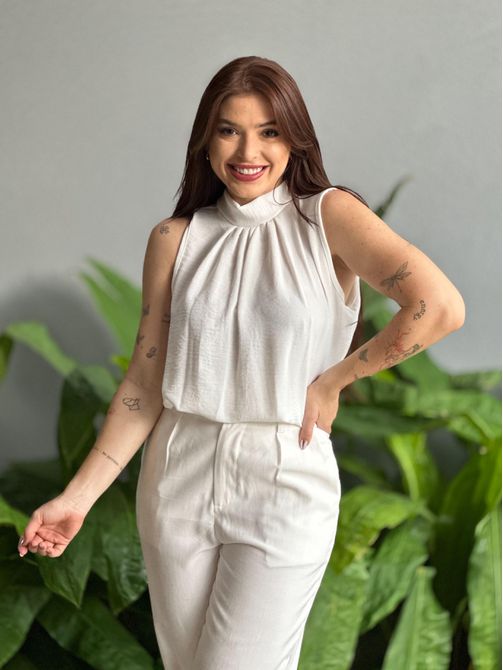 Blusa Geise Cavada OFF WHITE - LOJA TUTTI FRUTTI
