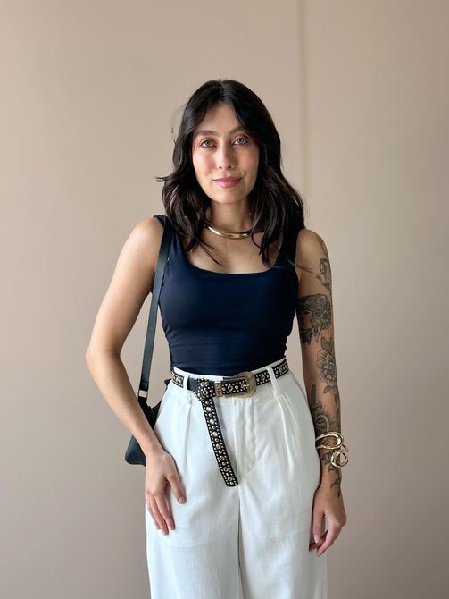 Regata K2B Aselene com Bojo PRETO - LOJA TUTTI FRUTTI