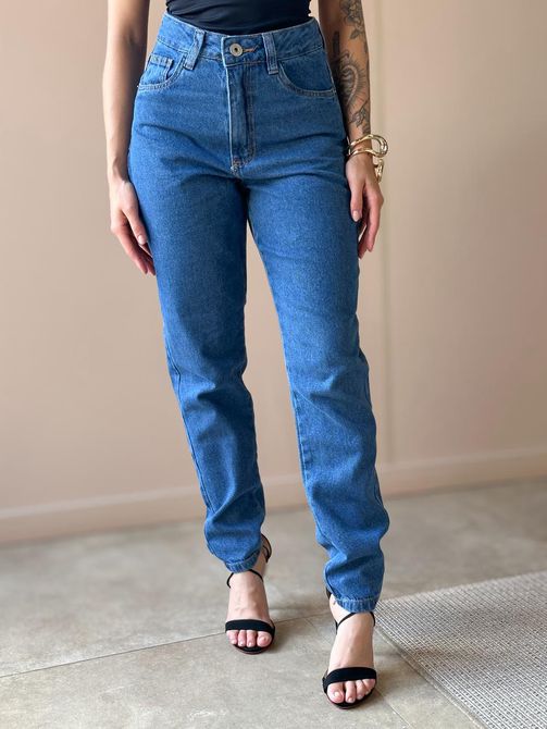 Calça Mom Nexxo 17 LAVAGEM ESCURA - LOJA TUTTI FRUTTI