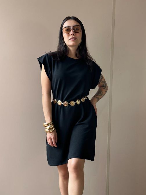 Vestido Muscle Curto PRETO - LOJA TUTTI FRUTTI