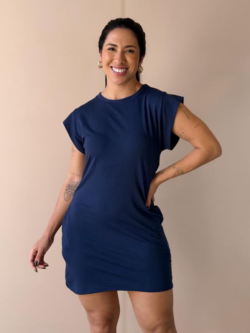 Vestido Muscle Curto AZUL MARINHO - LOJA TUTTI FRUTTI