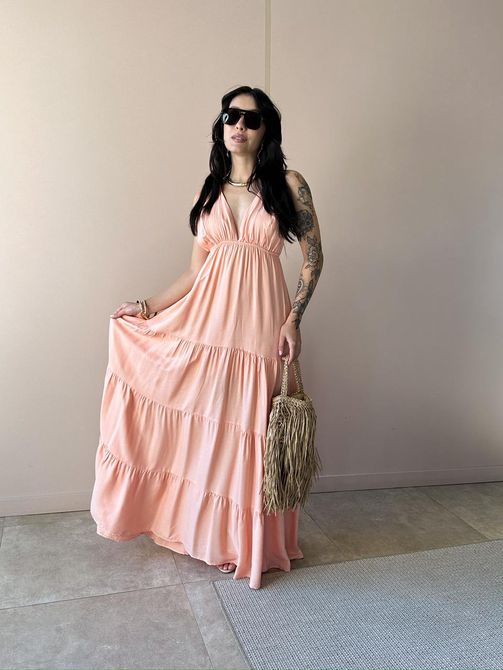 Vestido Midi Salete SALMÃO - LOJA TUTTI FRUTTI