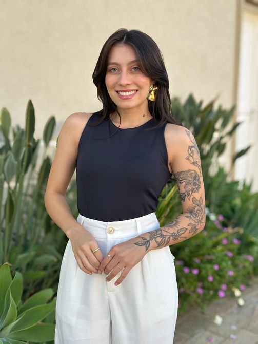 Body Cibele em Poliamida PRETO - LOJA TUTTI FRUTTI