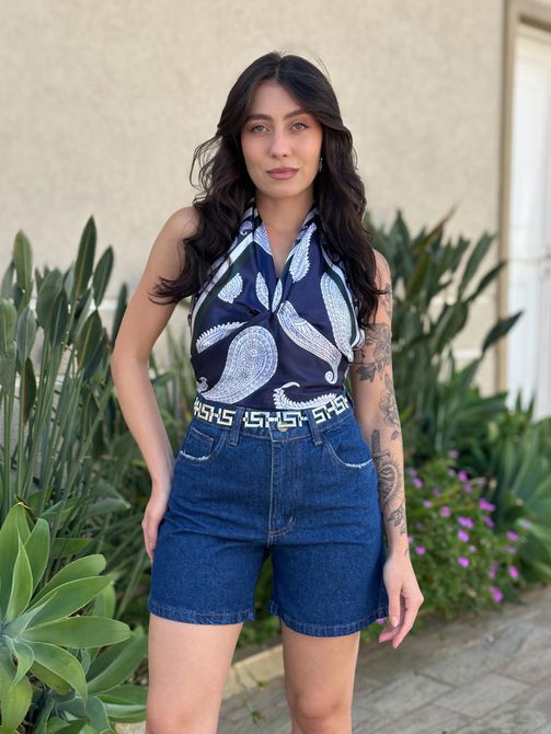 Lenço Multiformas de Amarração ESTAMPADO AZUL MARI... - LOJA TUTTI FRUTTI