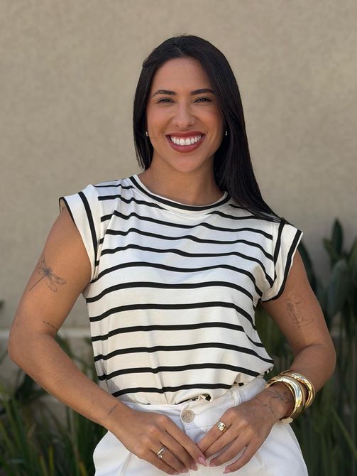 Blusa Muscle Tee LISTRADO PRETO - LOJA TUTTI FRUTTI