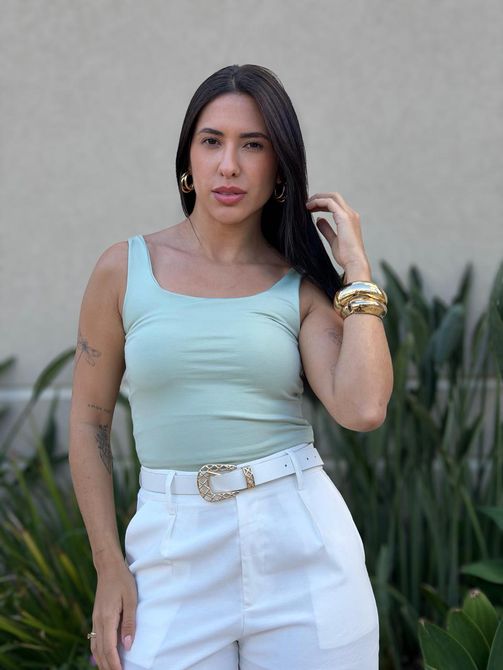 Regata Erica em Poliamida VERDE MENTA - LOJA TUTTI FRUTTI