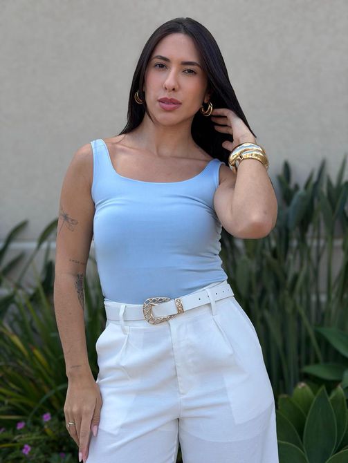 Regata Erica em Poliamida AZUL CLARO - LOJA TUTTI FRUTTI