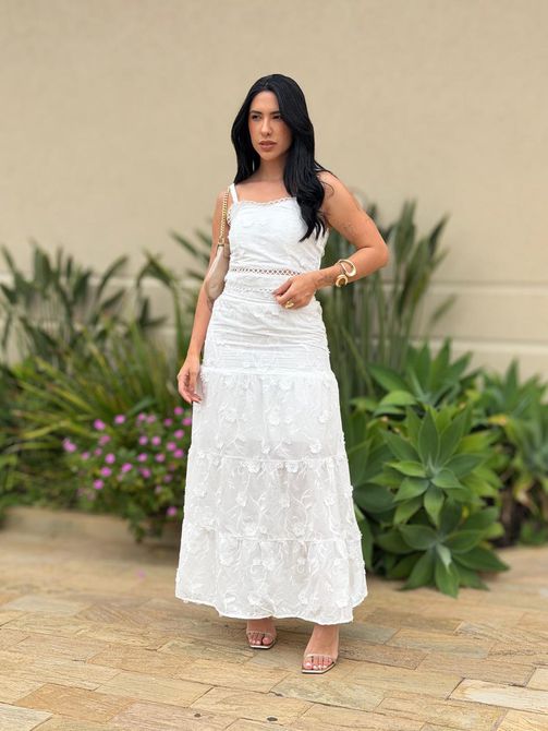 Conjunto Darla Bordado OFF WHITE - LOJA TUTTI FRUTTI