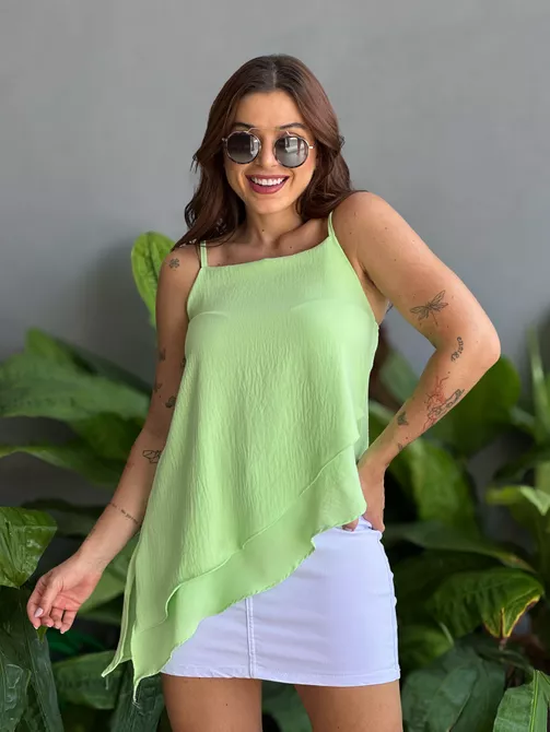 Bata Assimetrica VERDE CLARO - LOJA TUTTI FRUTTI