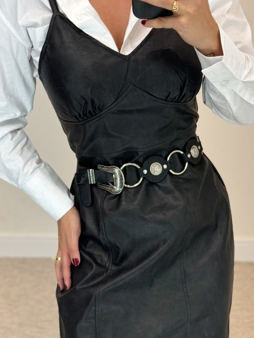 Cinto Fivela Argola Preto - Loja La Mina 