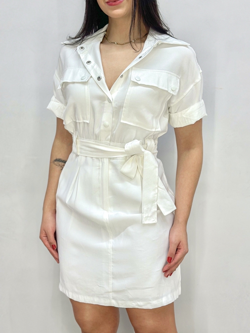 Vestido Botões Branco - Loja La Mina 