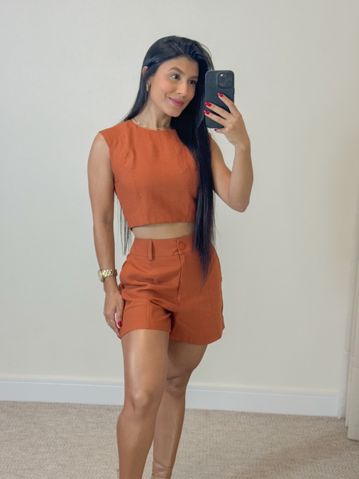 Conjunto Short Mali Telha - Loja La Mina 