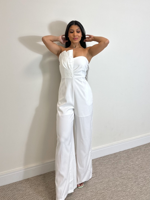 Macacão Tomara Que Caia Branco - Loja La Mina 