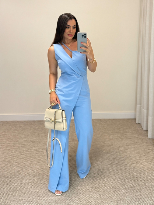 Macacão Michele Azul - Loja La Mina 