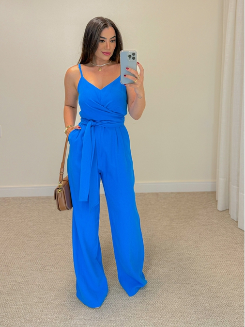 Macacão Martina Azul - Loja La Mina 