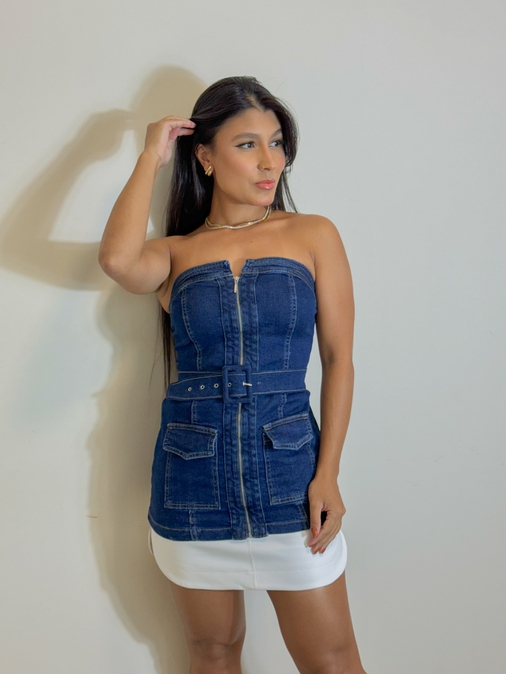Blusa Jeans Taila - Loja La Mina 