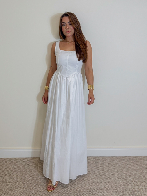 Vestido Alça Giovanna Branco - Loja La Mina 