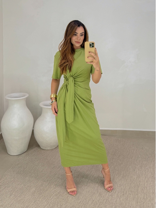 Vestido Kelly Oliva - Loja La Mina 