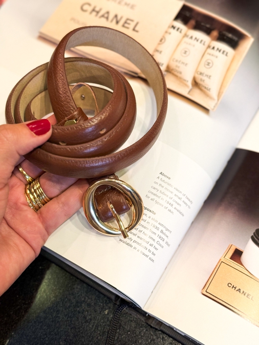 Cinto Couro Lina Café - Loja La Mina 