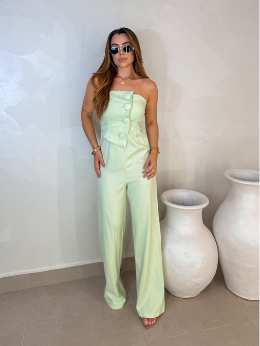 Macacão Argélia Verde - Loja La Mina 