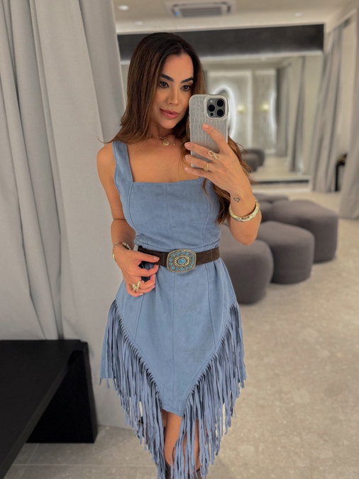 Cinto Couro Pedra Turquesa Café - Loja La Mina 