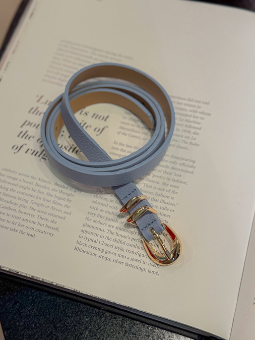 Cinto Couro Candy Azul - Loja La Mina 