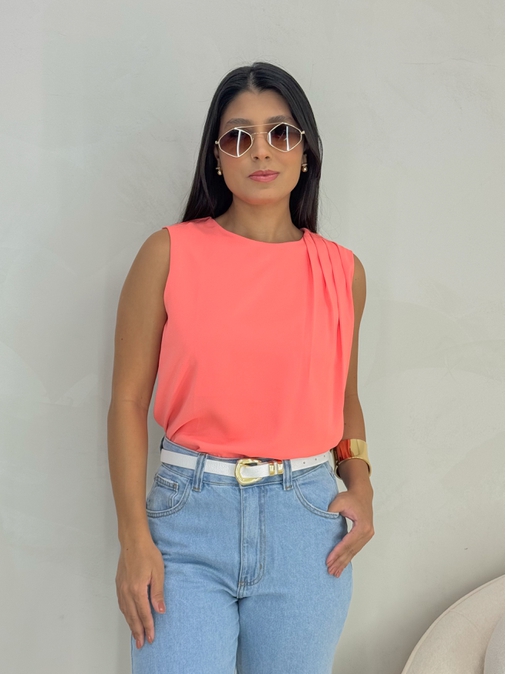 Blusa Regata Ana Tangerina - Loja La Mina 