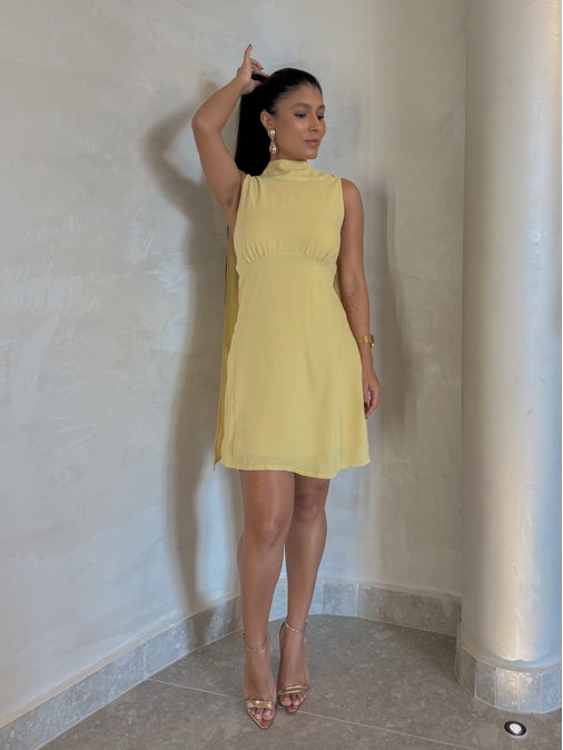 Vestido Lenço Ana Manteiga - Loja La Mina 