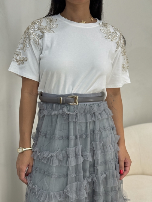 Cinto Couro Ari Cinza - Loja La Mina 