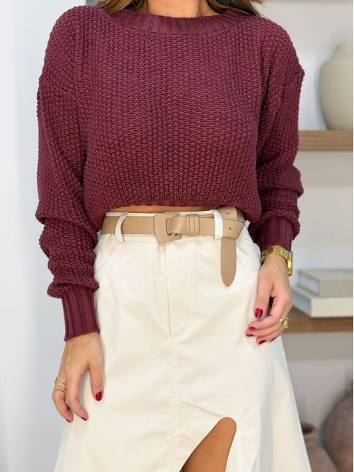 Cinto Couro Dani Cappuccino - Loja La Mina 