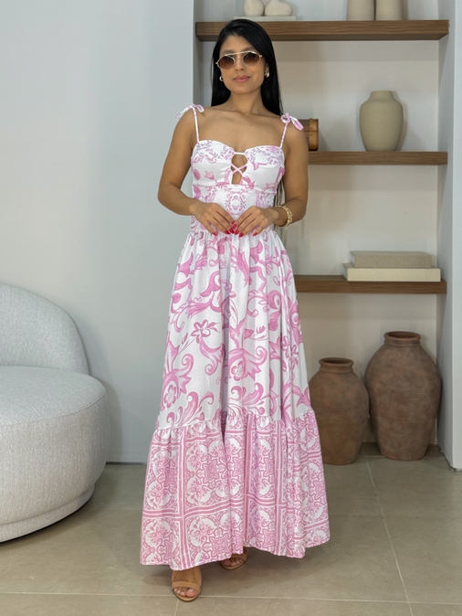 Vestido Thiara Rosa - Loja La Mina 