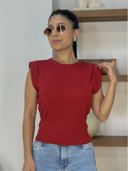 Blusa Muscle Tee Light Tânia Vermelha - Loja La Mina 