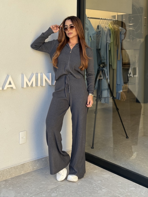 Conjunto Tricot Isabel Chumbo - Loja La Mina 