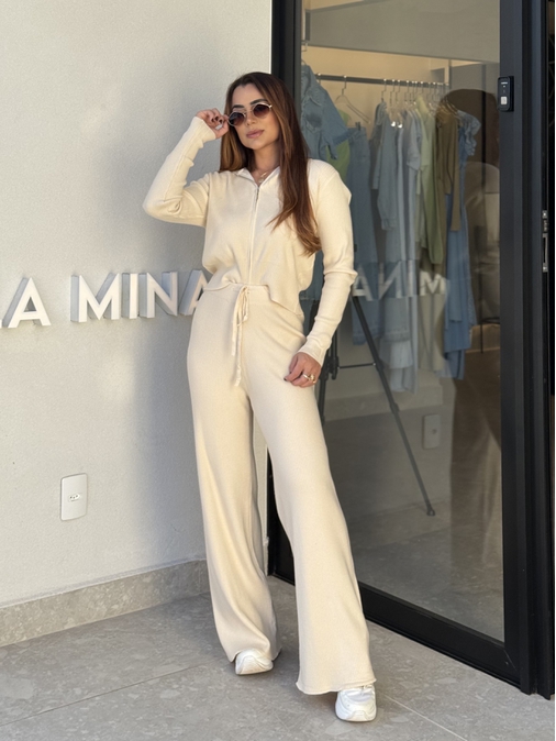 Conjunto Tricot Isabel Areia - Loja La Mina 