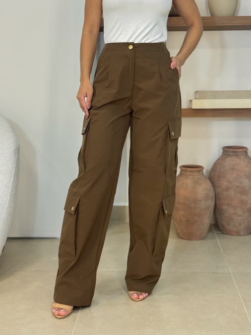 Calça Cargo Hanna Café - Loja La Mina 