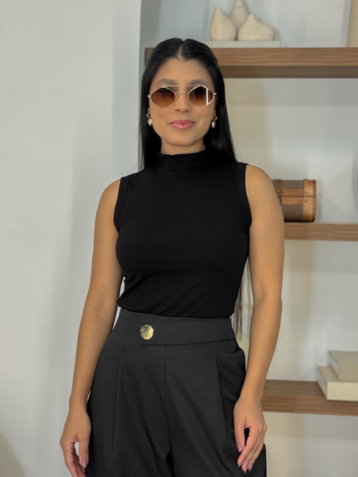 Regata Canelada Nara Preta - Loja La Mina 