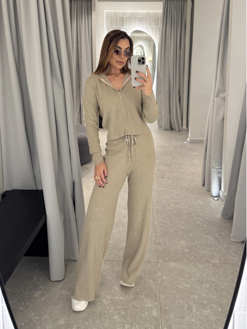 Conjunto Tricot Isabel Cappuccino - Loja La Mina 