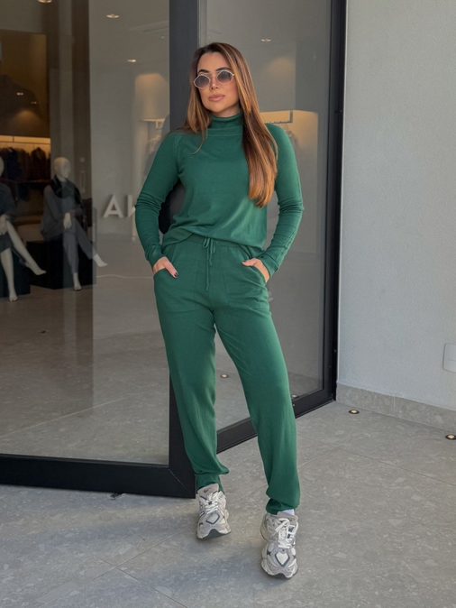 Conjunto Tricot Antonella Verde - Loja La Mina 