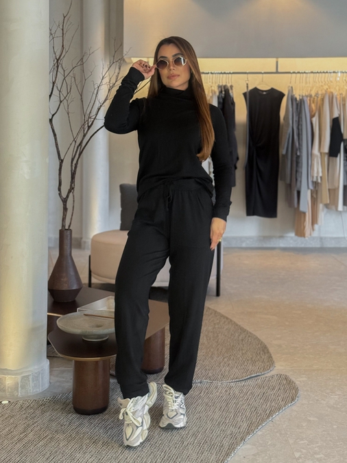 Conjunto Tricot Antonella Preto - Loja La Mina 