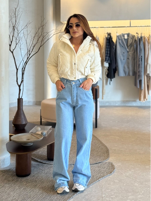 Calça Wide Leg Barra - Loja La Mina 