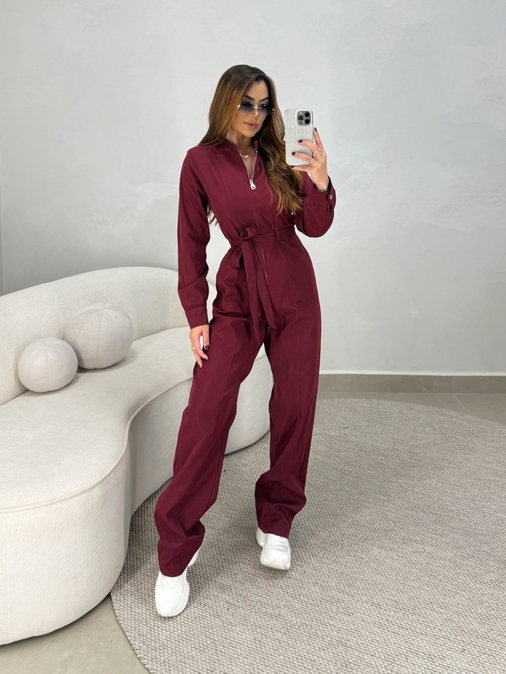 Macacão Manga Longa Aspen Cereja - Loja La Mina 