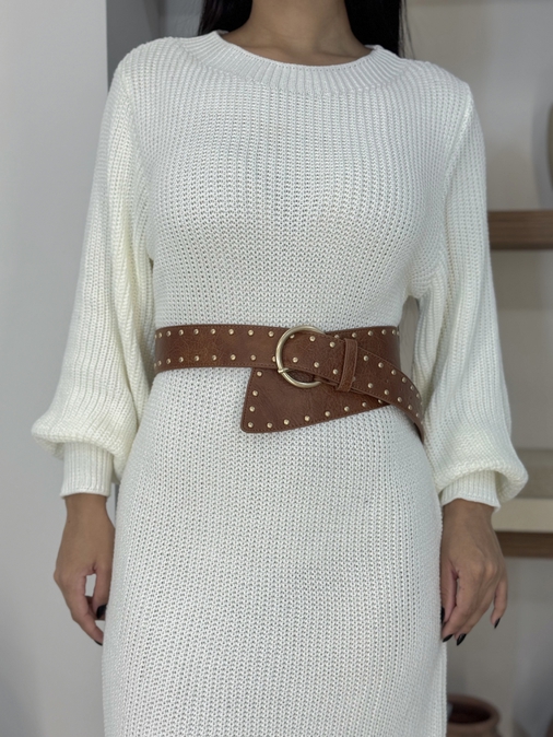 Cinto Assimétrico Café - Loja La Mina 